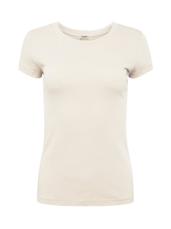 L'AGENCE Cory Tee In Vintage White