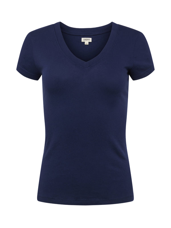 L'AGENCE Becca Tee In Navy