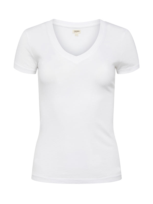 L'AGENCE Becca Tee In White