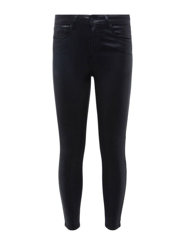 L'AGENCE Margot Coated Jean In Black Coated