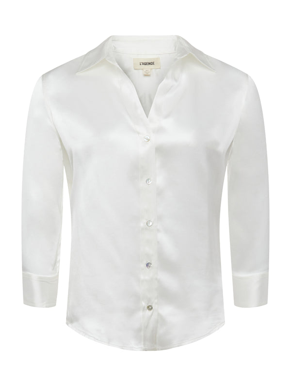 L'AGENCE Dani Blouse In Ivory
