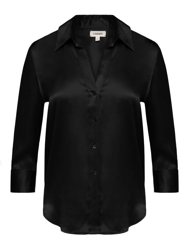 L'AGENCE Dani Blouse In Black