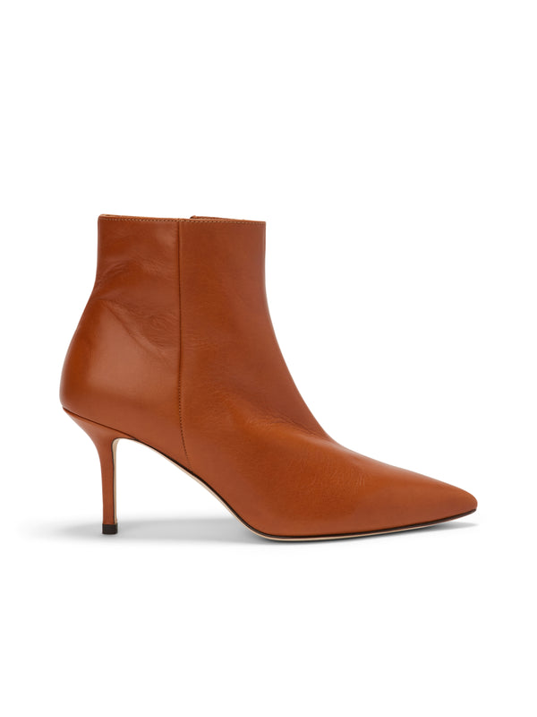 L'AGENCE Aimee Bootie In Luggage Brown Leather