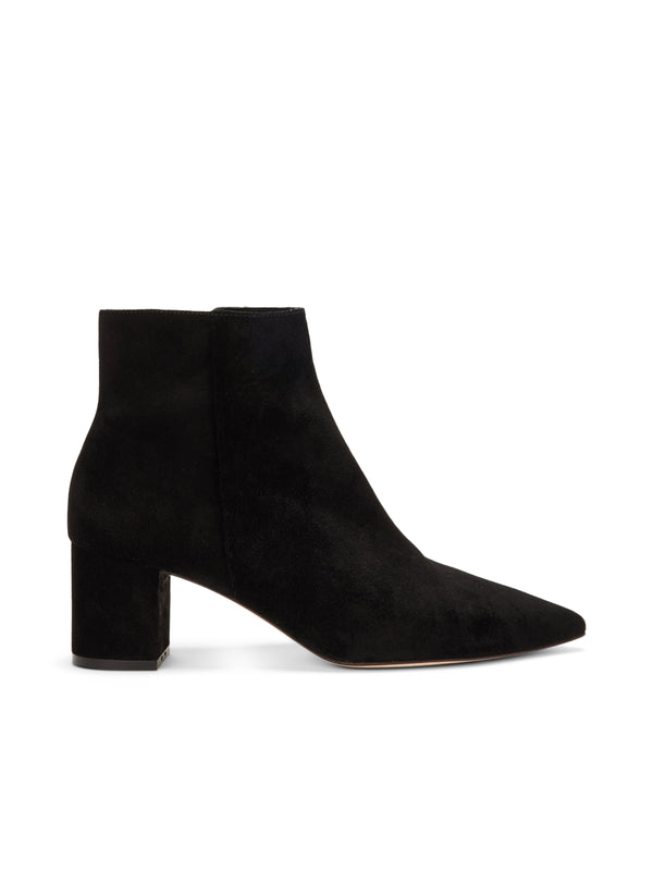 L'AGENCE Jeanne Bootie In Black Suede