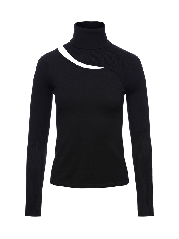 L'AGENCE Everlee Sweater In Black/Black