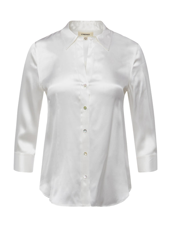 L'AGENCE Dani Blouse In White