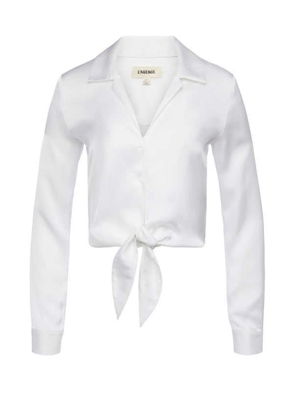 L'AGENCE Annie Blouse In White