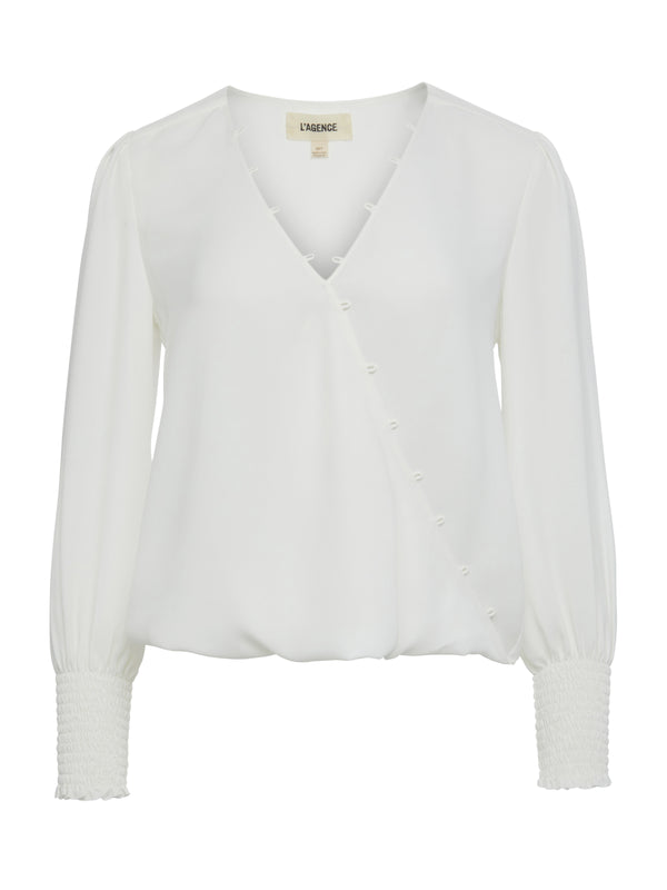 L'AGENCE Enzo Blouse In Ivory