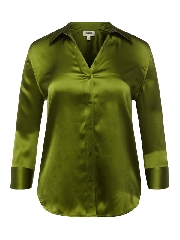 L'AGENCE Dani Blouse In English Ivy