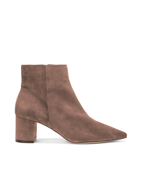 L'AGENCE Jeanne Bootie In Cappuccino Suede