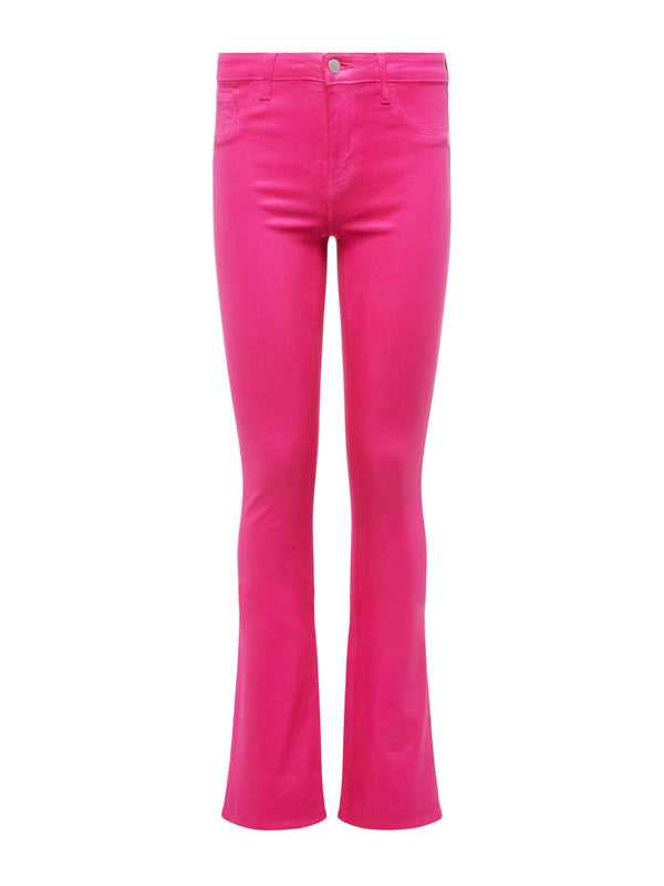 L'AGENCE Selma Coated Jean In Magenta Coated