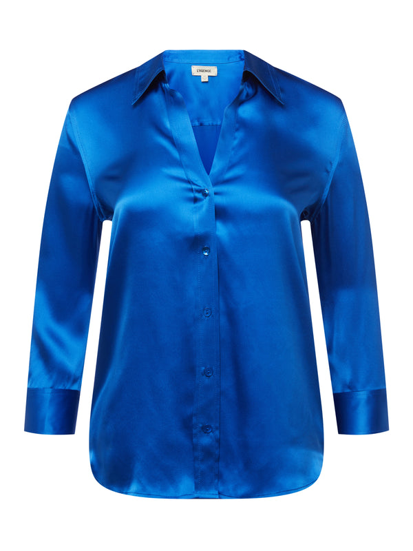 L'AGENCE Dani Blouse In Palace Blue
