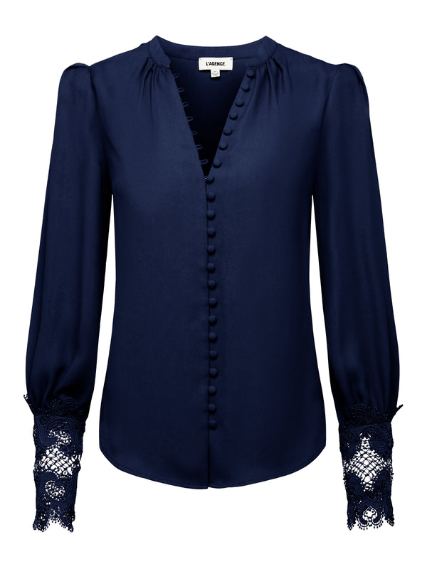L'AGENCE Ava Blouse In Midnight