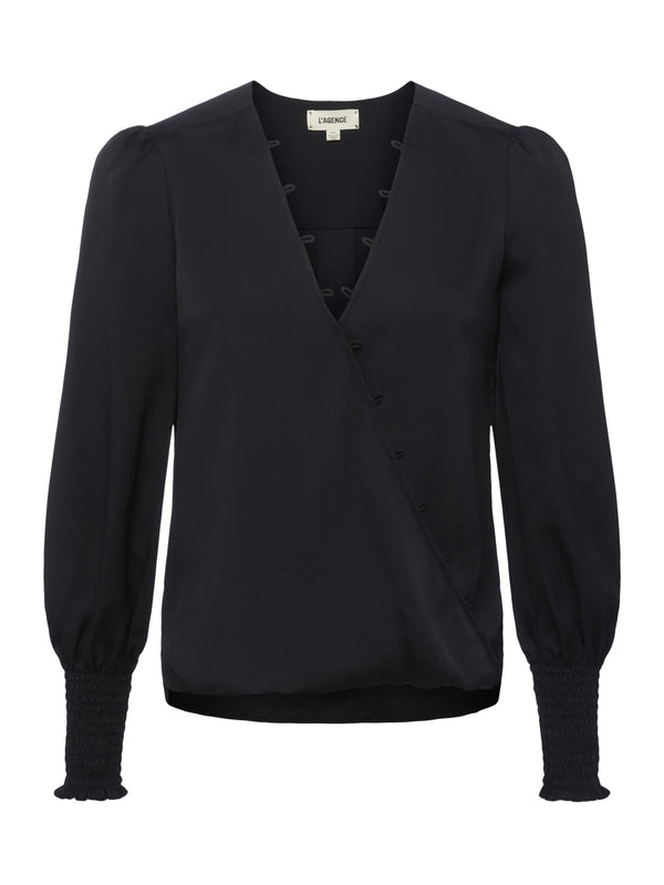 L'AGENCE Enzo Blouse In Black