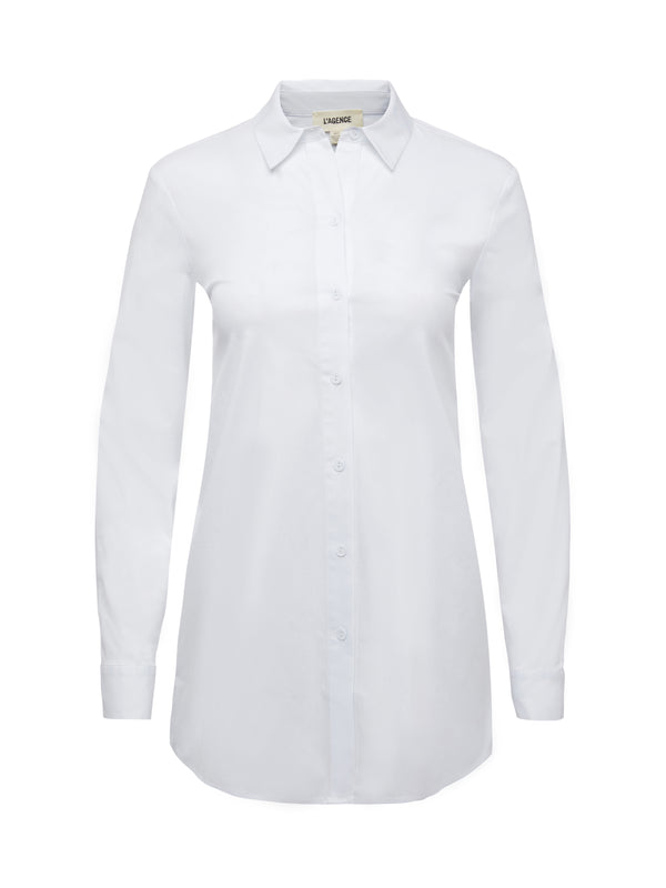 L'AGENCE Layla Tunic Blouse In White