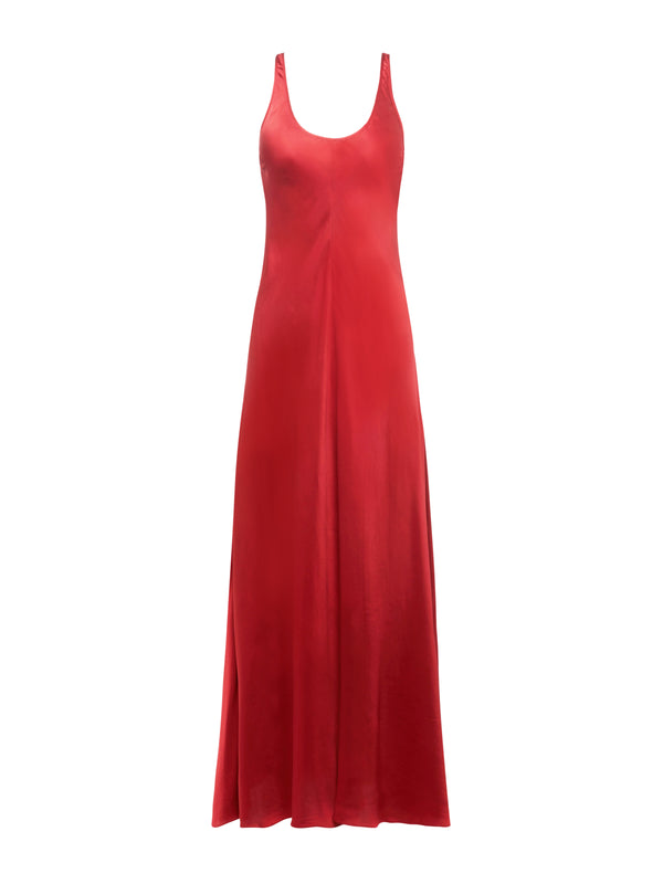 L'AGENCE Clea Dress In Red Dahlia