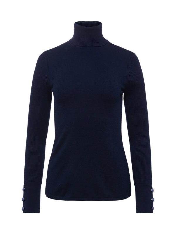 L'AGENCE Odette Sweater In Midnight/Midnight