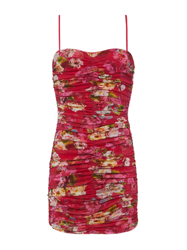 L'AGENCE Karly Dress In Cabaret Pink Multi Moschata Rosa