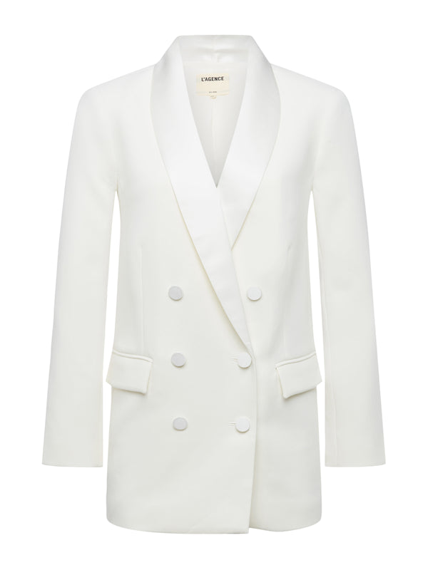 L'AGENCE Jayda Blazer In Ivory/White