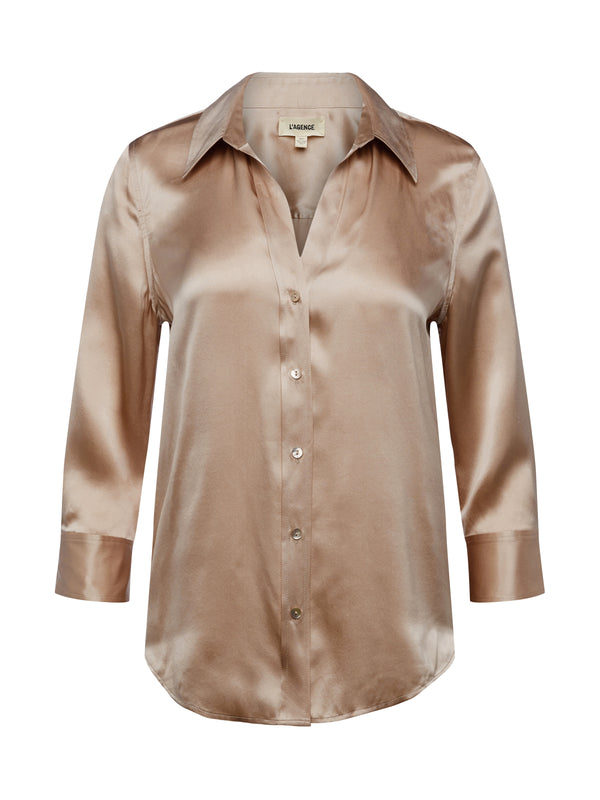 L'AGENCE Dani Blouse In Walnut