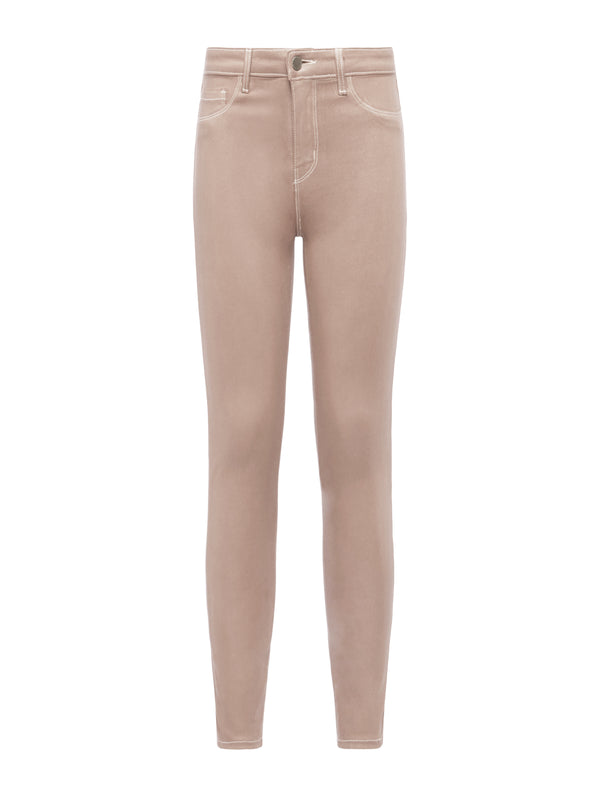 L'AGENCE Margot Coated Jean In Toffee/Natural Contrast Coated