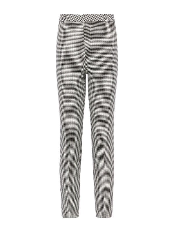 L'AGENCE Logan Trouser In Black/Ivory Small Houndstooth