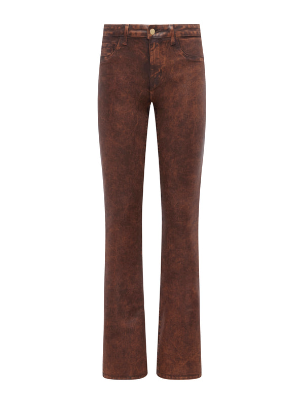 L'AGENCE Selma Coated Jean In Cocoa Mineral Coated