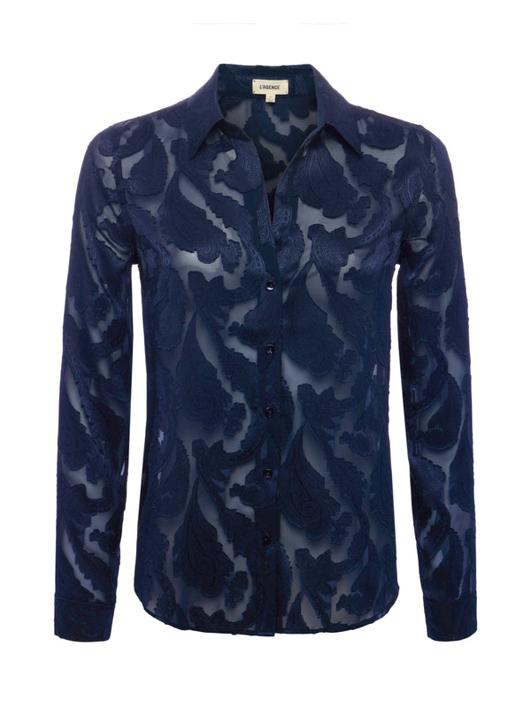 L'AGENCE Laurent Blouse In Midnight
