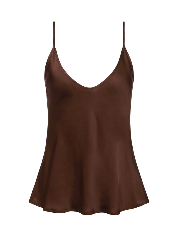L'AGENCE Lexi Camisole Tank In Chocolate