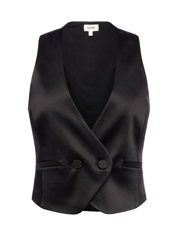 L'AGENCE Beau Vest In Black