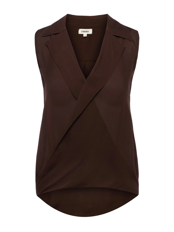 L'AGENCE Freja Blouse In Chocolate