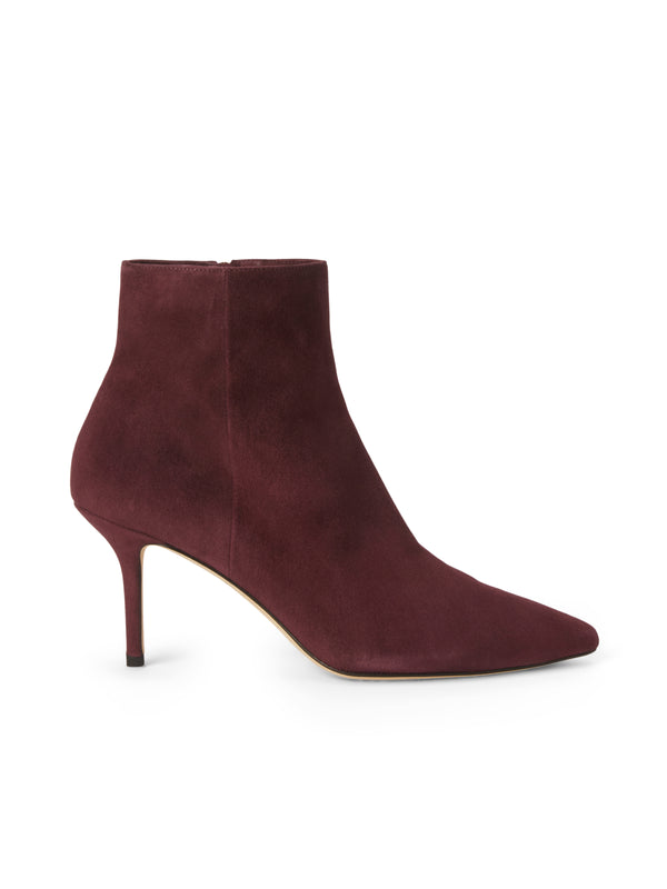 L'AGENCE Aimee Bootie In Burgundy Suede