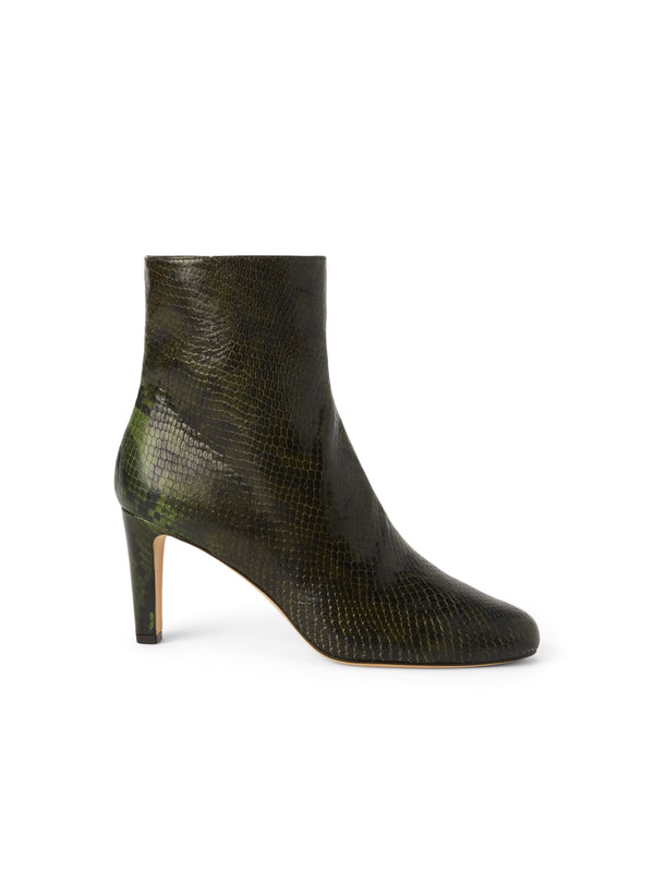L'AGENCE Angelique Bootie In Winter Moss Snake
