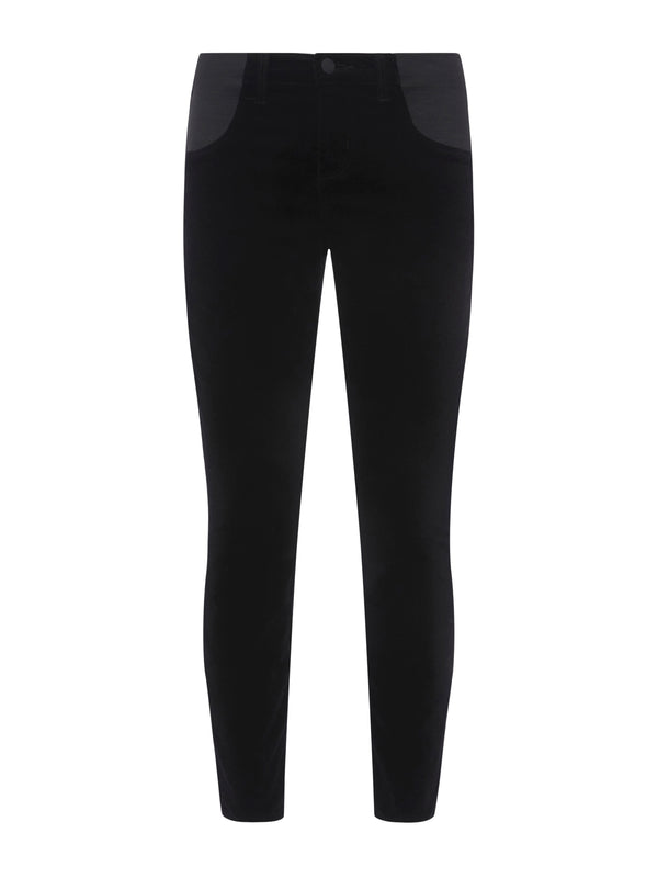 L'AGENCE Margot Velvet Maternity Jean In Noir