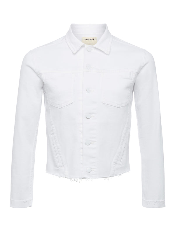 L'AGENCE Janelle Jacket in I Love You Blanc