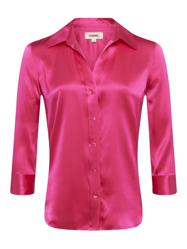 L'AGENCE Dani Blouse in Cabaret Pink