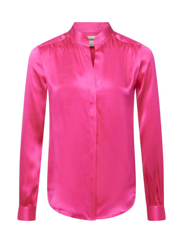 L'AGENCE Bianca Blouse in Pink Glo