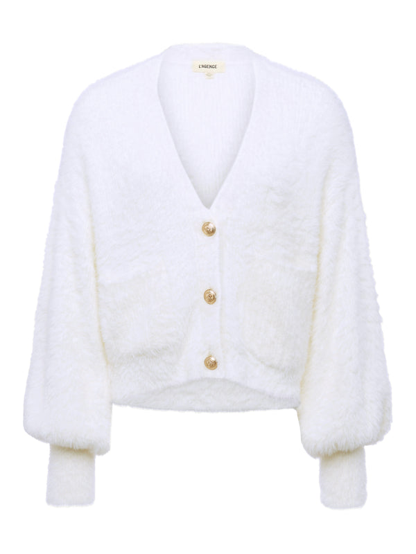 L'AGENCE Harriet Cardigan in Ivory