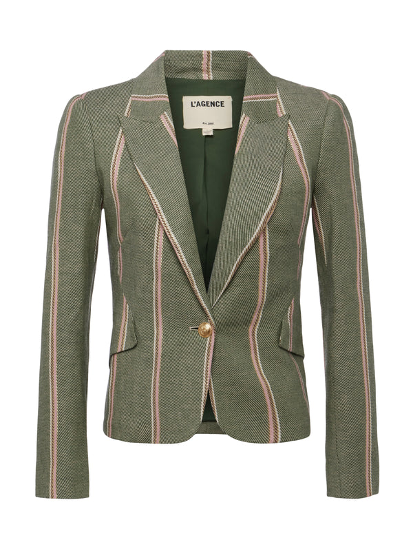 L'AGENCE Jennah Blazer in Olive Multi